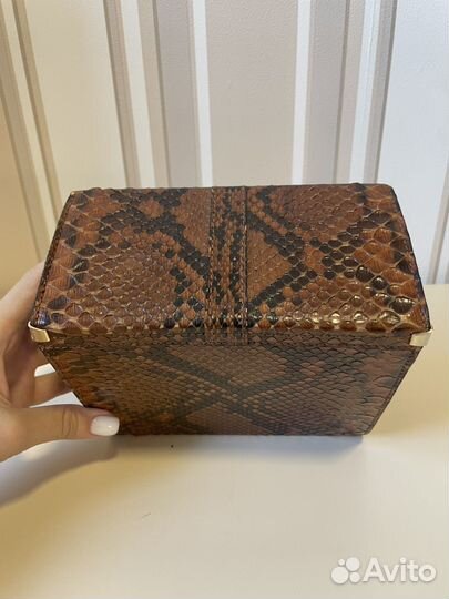 Сумка женская клатч на плечо змеиная кожа