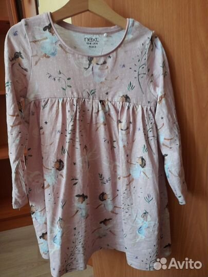 Платье розовое для девочки, размер 110, бренд Next