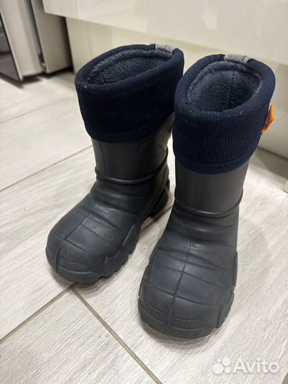 Детские утепленные резиновые сапоги