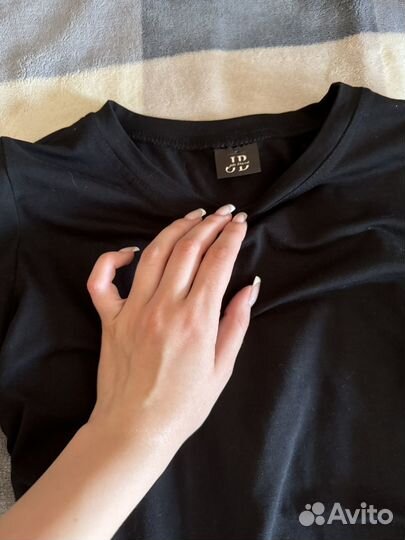 Платье мини черное