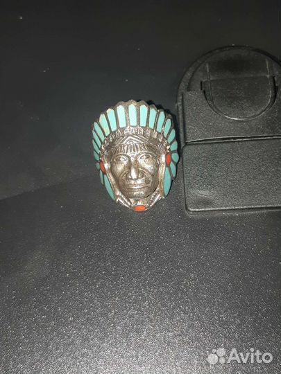 Кольцо серебряное Индеец - хороший подарок