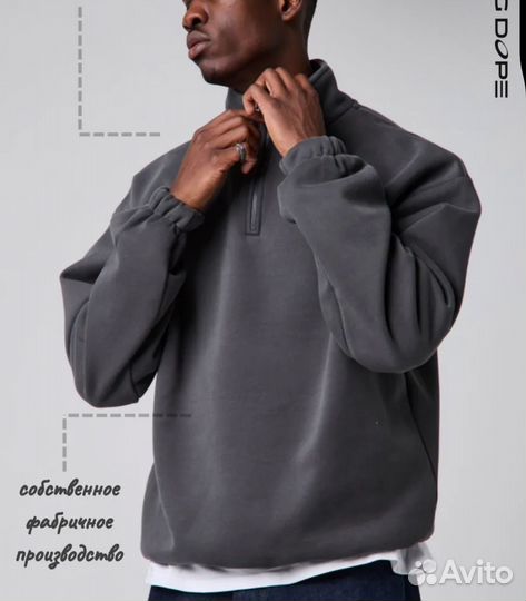 Old money свитшот с воротником на молнии Y2K Халф