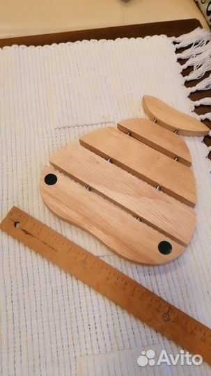 Подставка под горячее дерево/нерж. металл