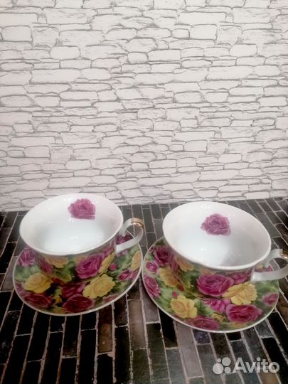 Чайная пара фарфор BHP