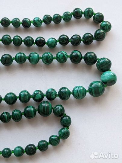 Бусы малахит, бирюза