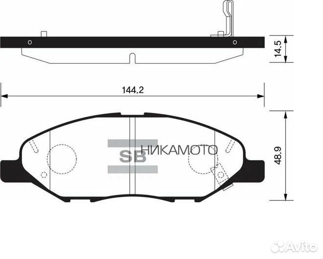 Тормозные колодки передние sangsin brake SP1383