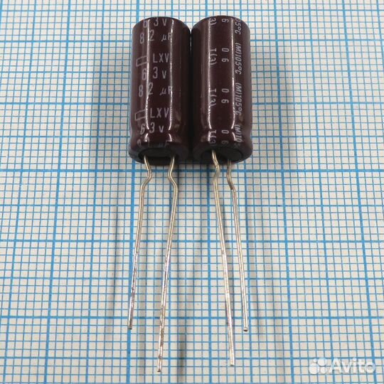 82uF 63v 63v82uF 8x20 LXV - Электролитический конд