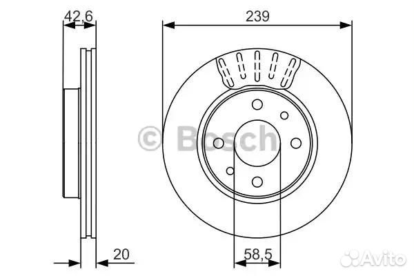 Диск тормозной передний 0986479082