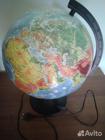 Физико-политический глобус с подсветкой