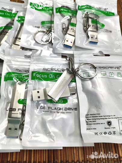 Флешка 2 в 1 USB/Type-C/64 гб/3.0 (Новые)