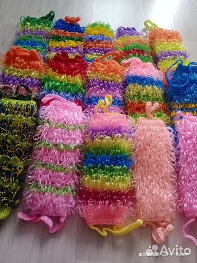 Мочалки ручной вязки