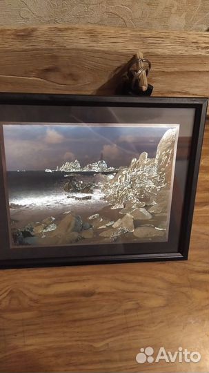 Картина морской берег в рамке современный дизайн