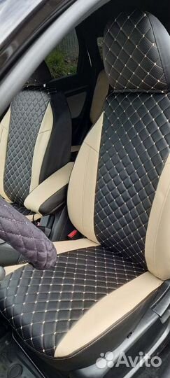 Чехлы Лада Веста экокожа ромб
