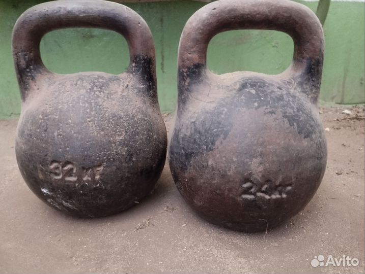 Гиря 24 кг,и 32кг бу