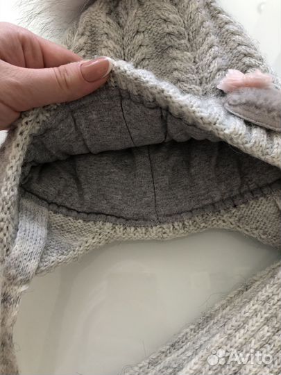 Комплект шапка и шарф, р-р 44-46