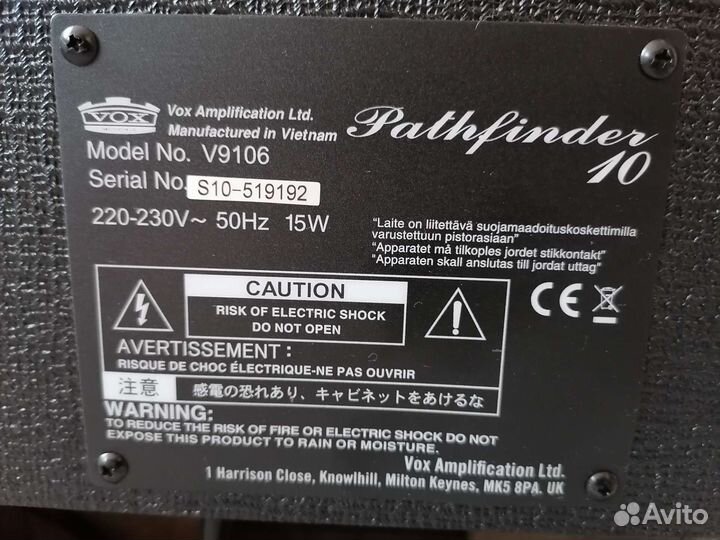 VOX комбоусилитель Pathfinder 10