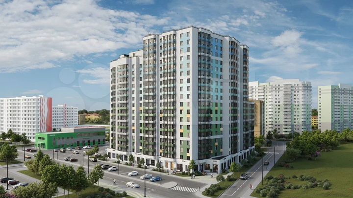 2-к. квартира, 57,8 м², 10/15 эт.