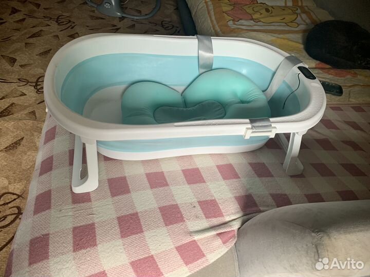 Ванночка для купания складная с матрасиком