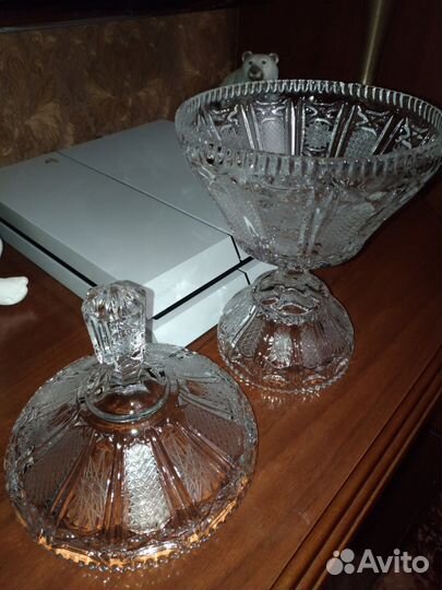 Ваза хрустальная с крышкой СССР