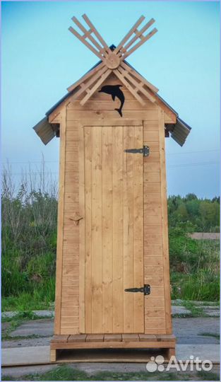 Уличный туалет деревянный юбс 791