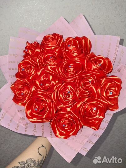 Букет из атласных лент