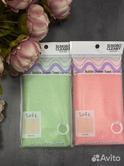 Корейская мочалка-полотенце в ассортименте