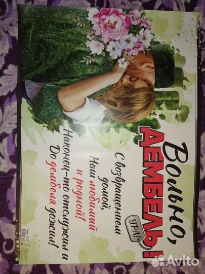 Плакаты и гирлянда дембель