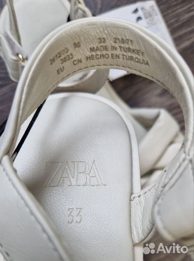 Сандалии для девочки 33 размер zara