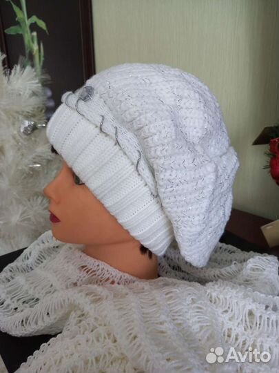 Берет + ажурный шарфик