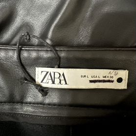 Кожаная юбка натуральная zara