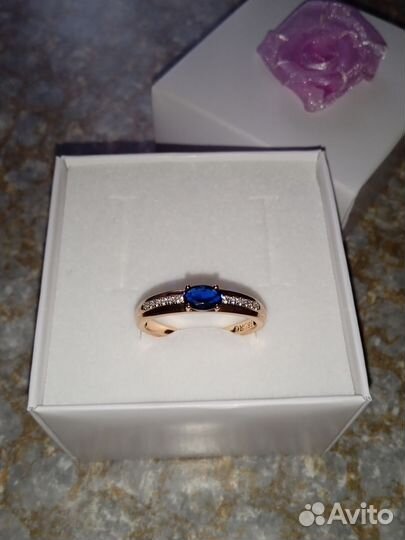 Позолоченное колечко 18 и 19 размер