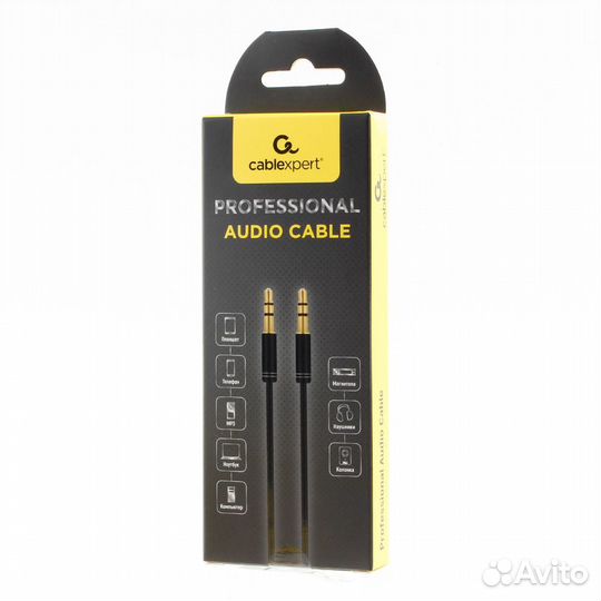 AUX кабель 1 м 3,5 мм штекеры металл