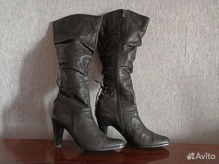 Сапоги весна-осень натуральная кожа
