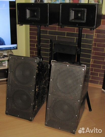 Колонки Frank Audio 2100W Рупоры Сабвуферы Стойки