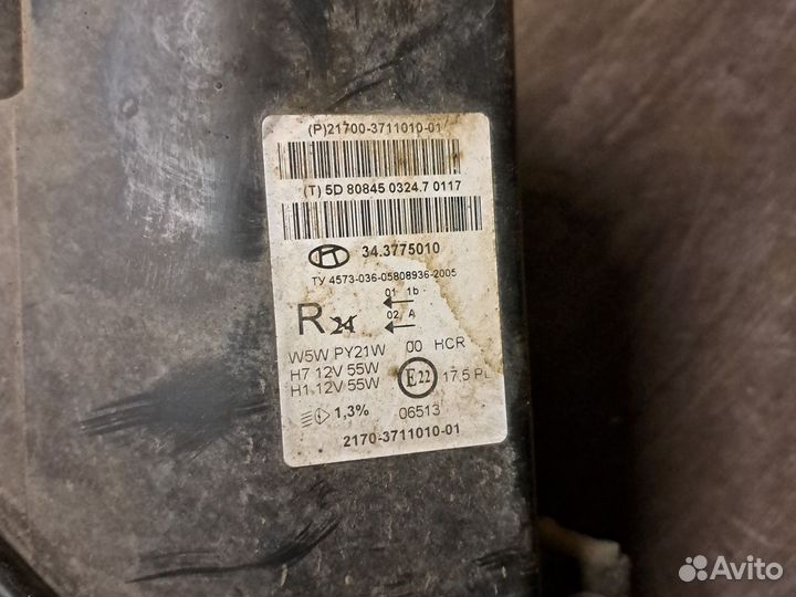 Фара левая правая LADA Priora