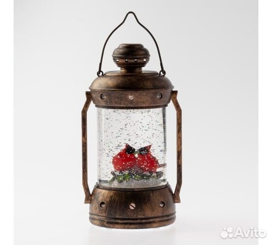 Новогодний декоративный светильник эра Красный кар