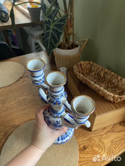 Подсвечник Гжель