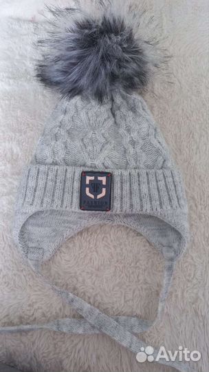 Шапка зимняя для девочки на1- 2 года