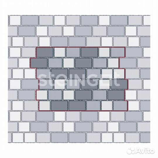 Тротуарная плитка Новый город Травертин