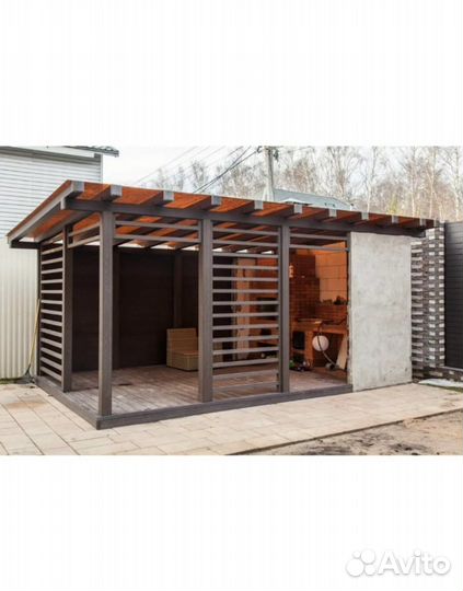 Беседки и садовые качели в стиле лофт