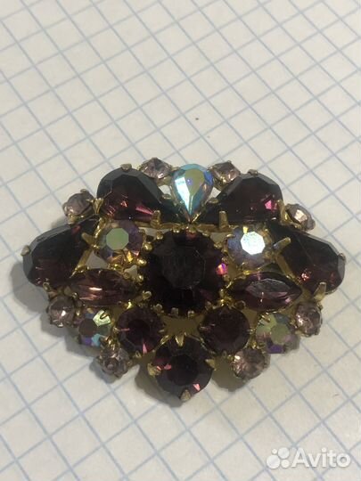 Брошь винтажная чехия