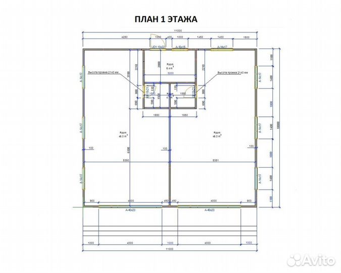 Лстк каркас торгово-офисного здания площадью 242 м