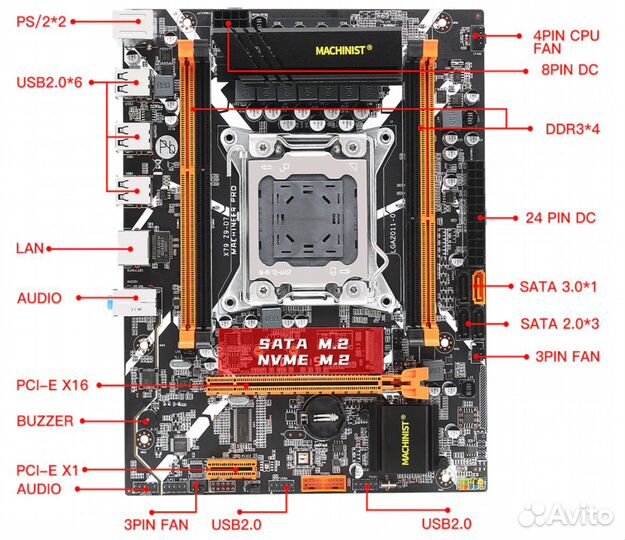 Плата x79 ATX mATX Huananzhi Machinist Klliser
