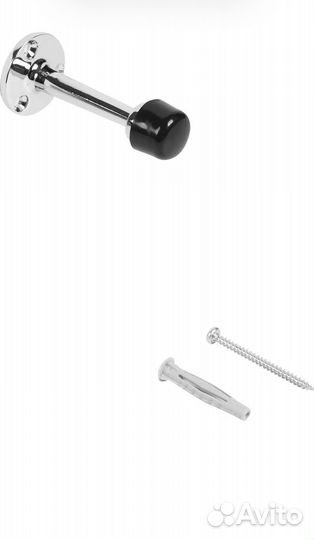 Стопор дверной Standers 8 см цам цвет хром/чёрный