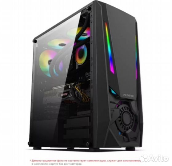 Игровой пк с монитором и клавиатурой