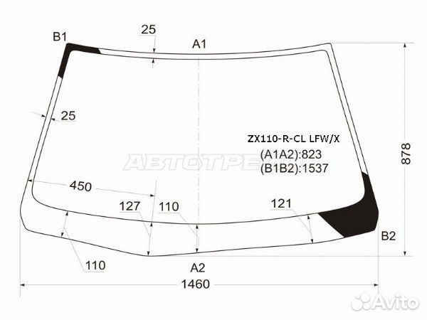 Стекло лобовое