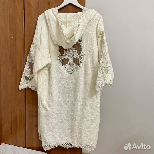 Турецкий набор для ванной Халат + полотенца 2шт