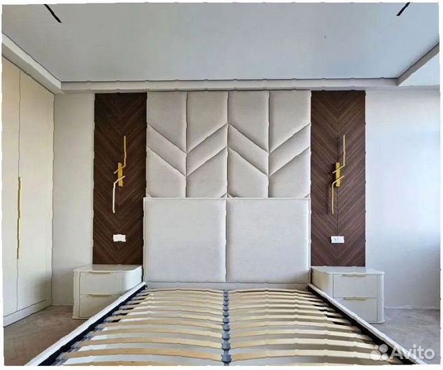 Кровать двуспальная мягкая на заказ