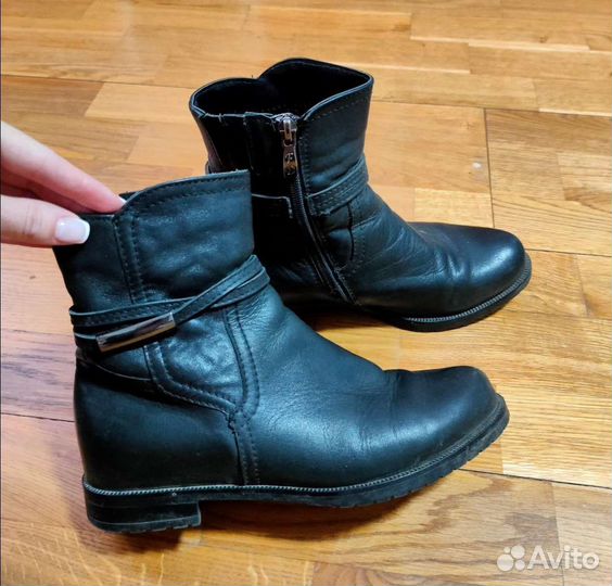 Ботинки кожаные