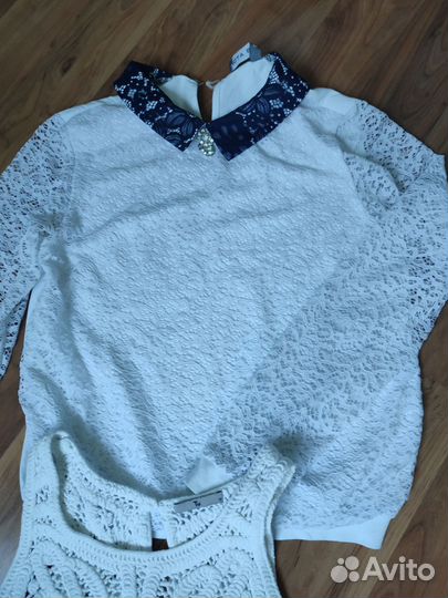 Блузка и топы белые, р. 152-164